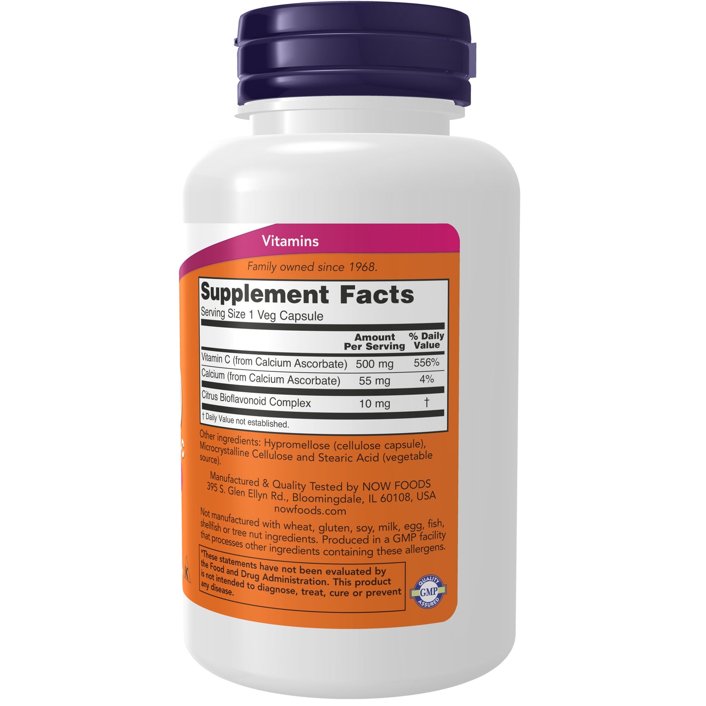 Vitamin C-500 Calcium Ascorbate-C - 100 Veg Capsules