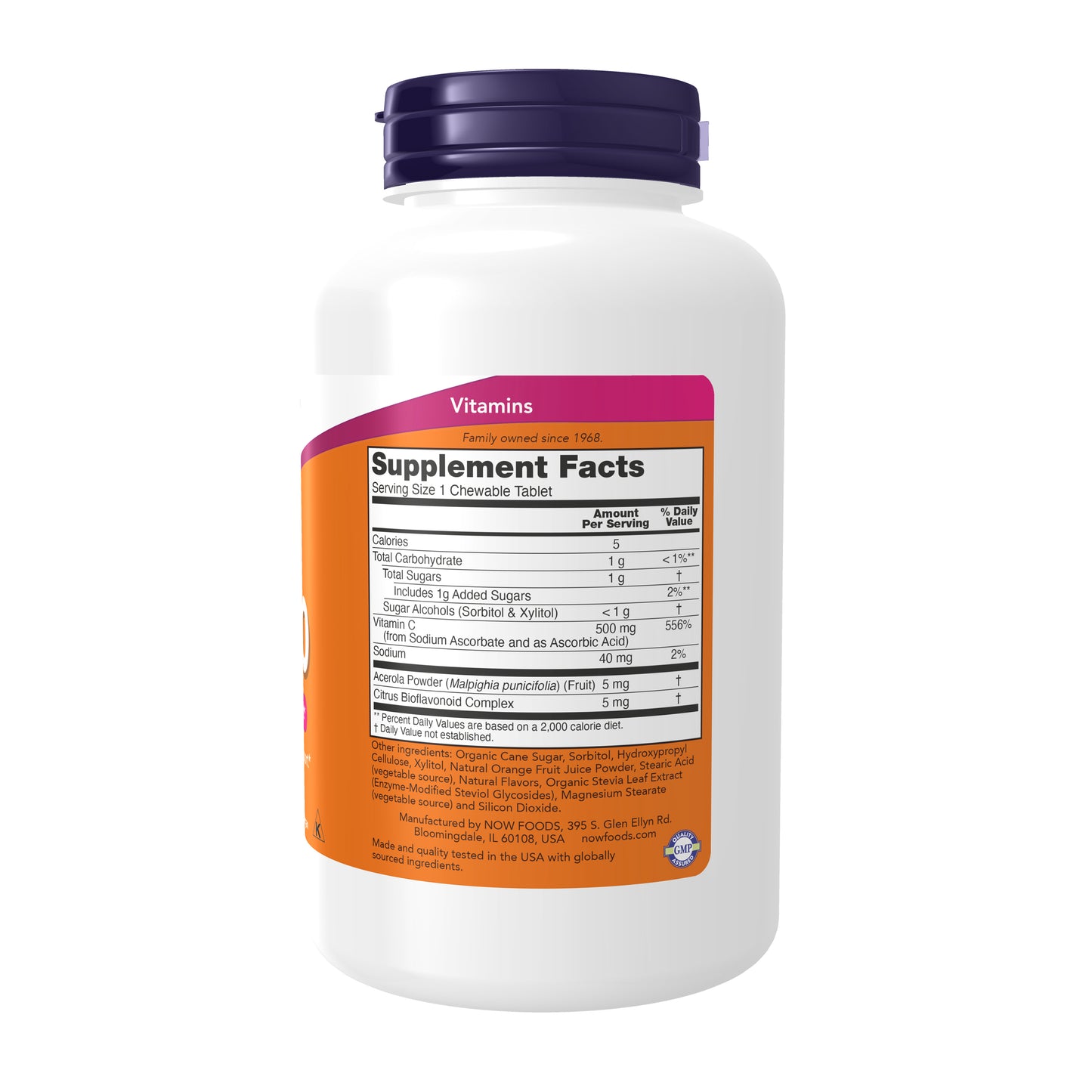 Vitamin C-500 Orange Chewable - 100 Tablets