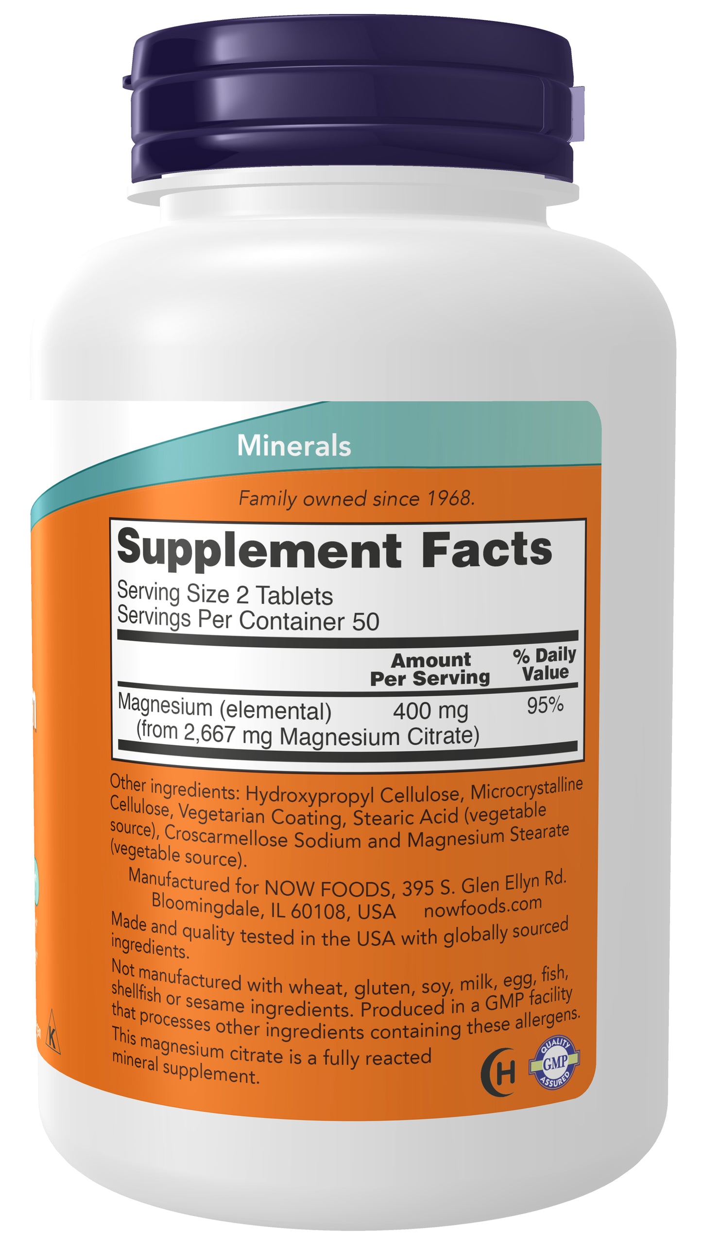 Magnesium Citrate 200 mg - 100 Tablets