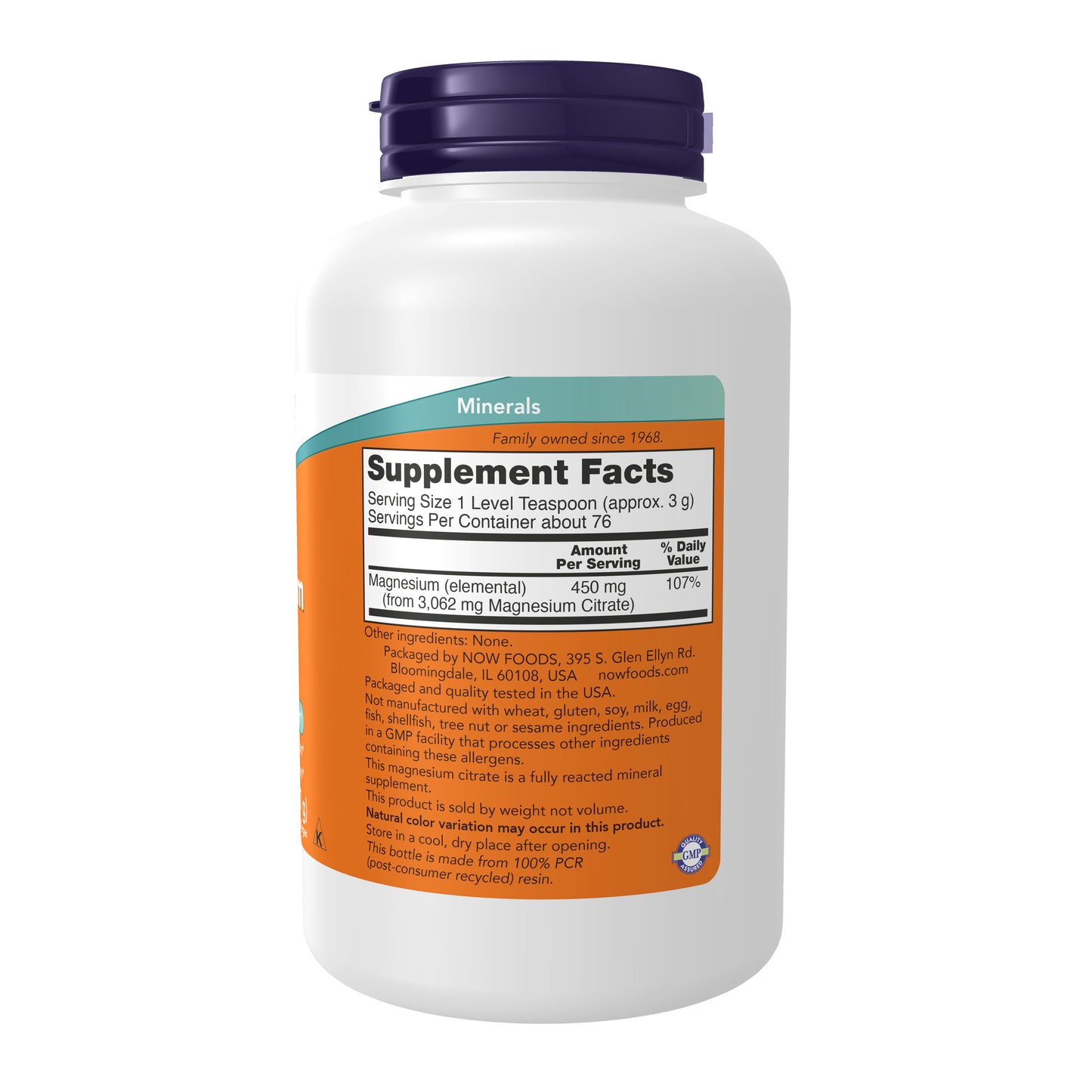 Magnesium Citrate Pure Powder - 8 oz