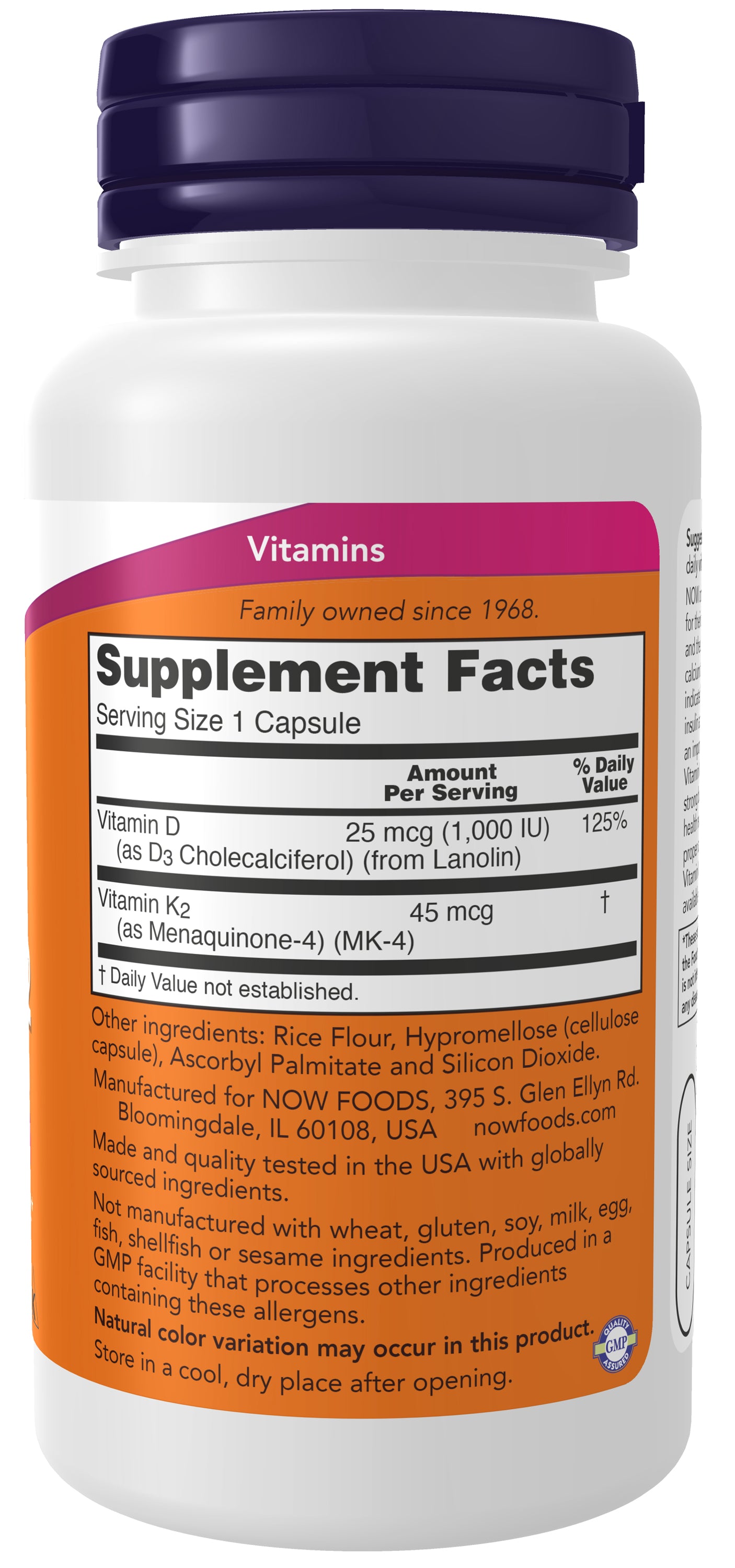 Vitamin D-3 & K-2 - 120 Capsules