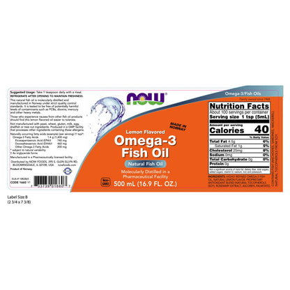 Omega-3 Fish Oil - 16.9 fl. oz.