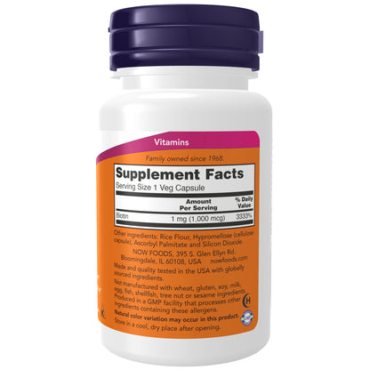 Biotin 1000 mcg - 100 Veg Capsules