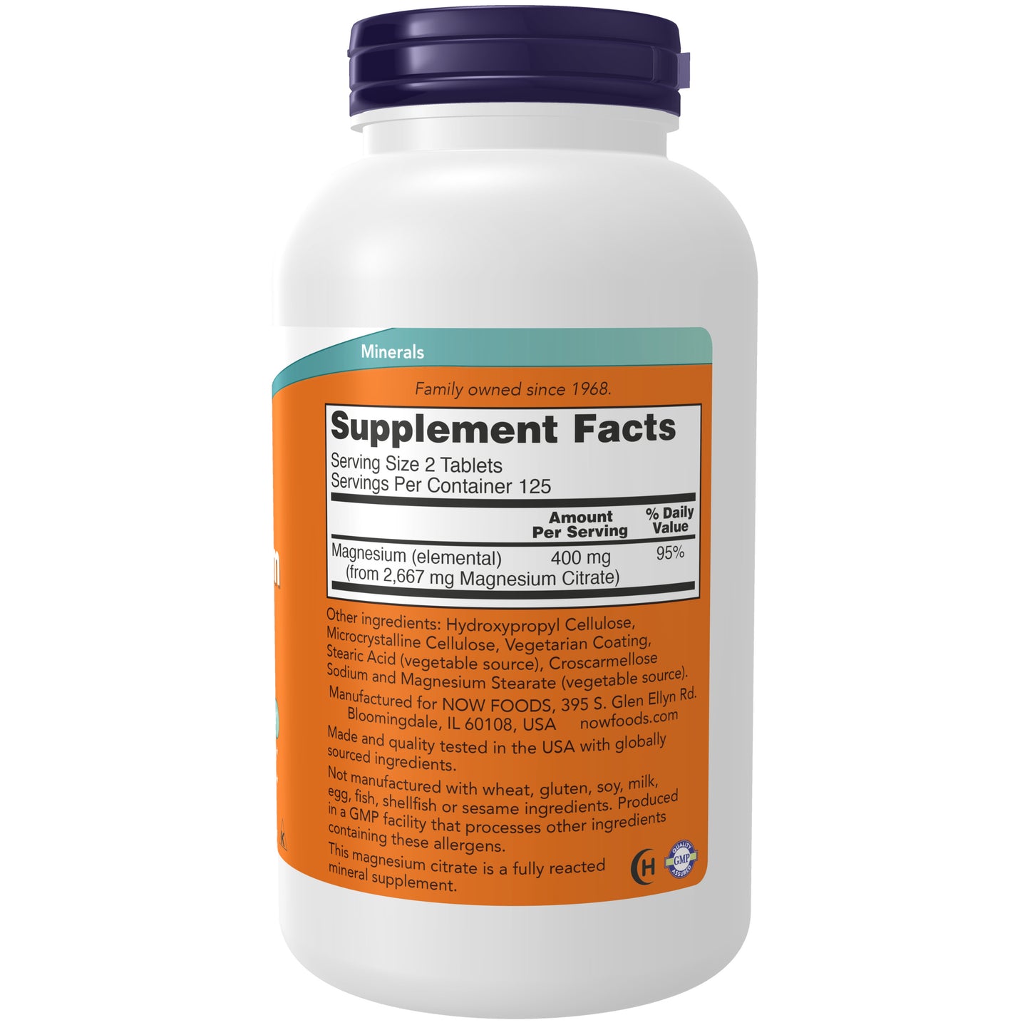 Magnesium Citrate 200 mg - 250 Tablets